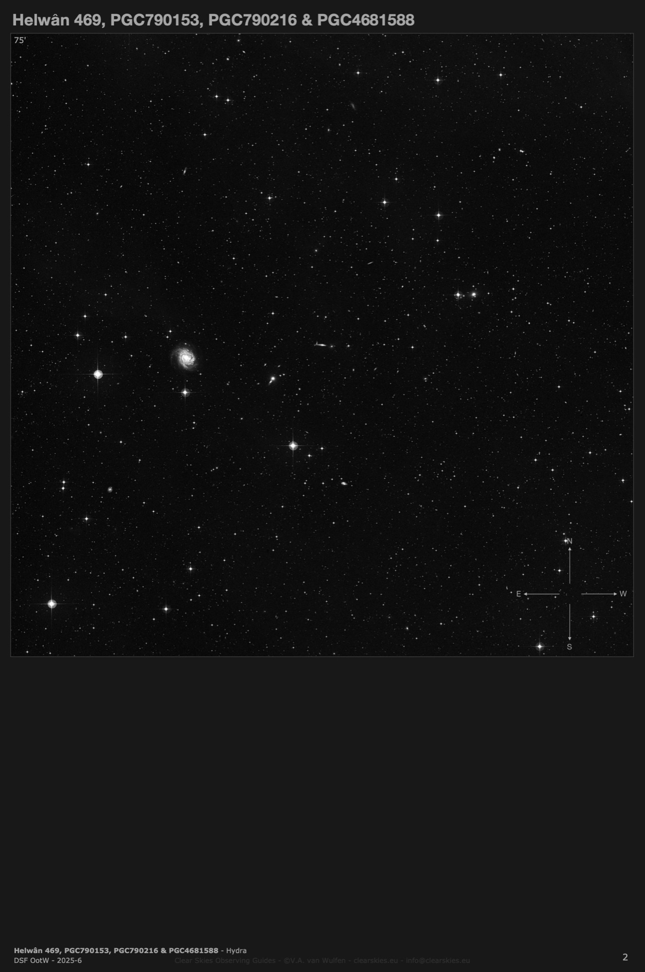 Galaxy group HelwΓ’n 469, PGC790153, PGC790216 & PGC4681588 in Hydra Galaxy group HelwΓ’n 469, PGC790153, PGC790216 & PGC4681588 in Hydra