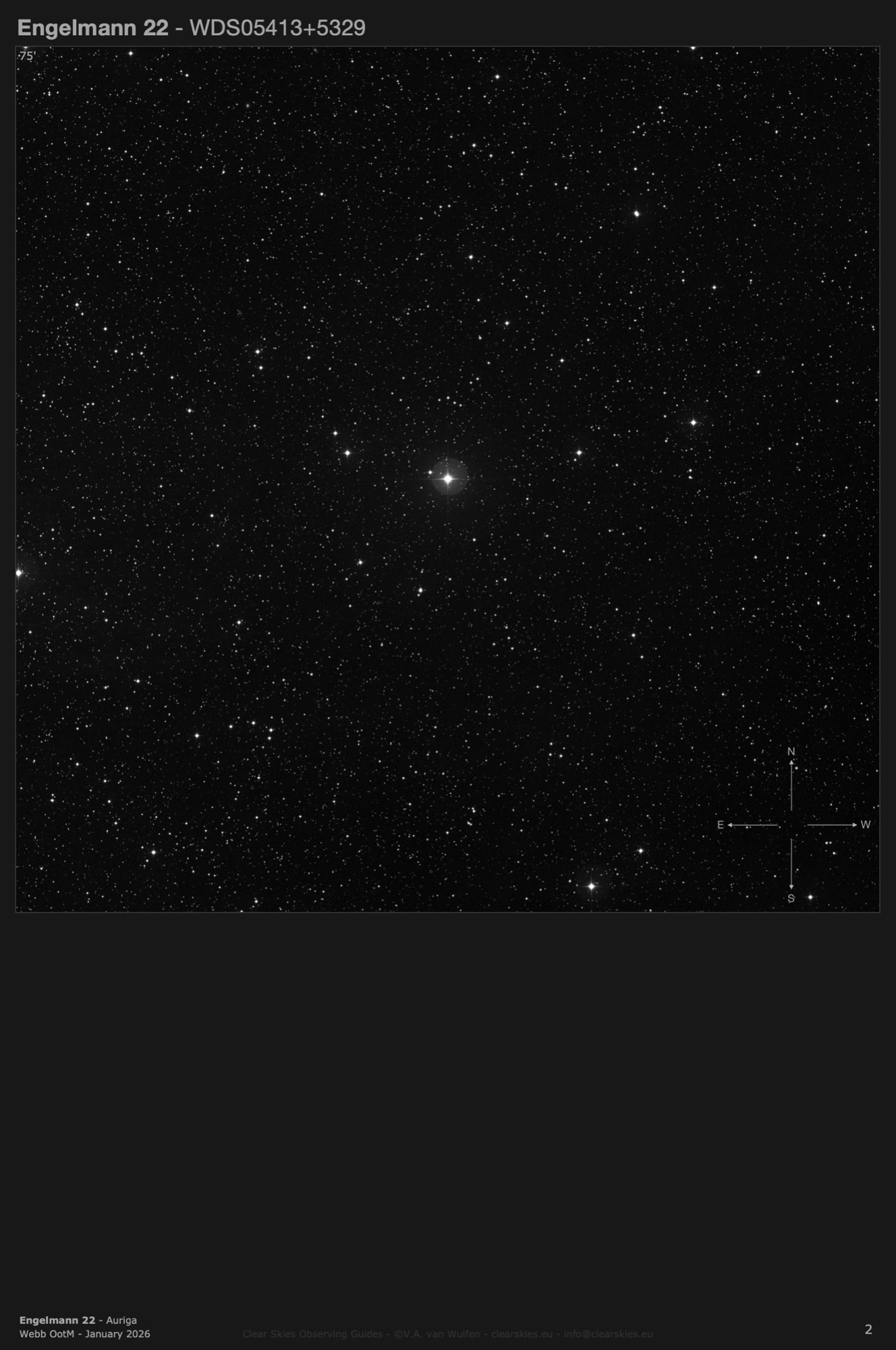 Double star Engelmann 22 (WDS05413+5329) in Auriga Double star Engelmann 22 (WDS05413+5329) in Auriga