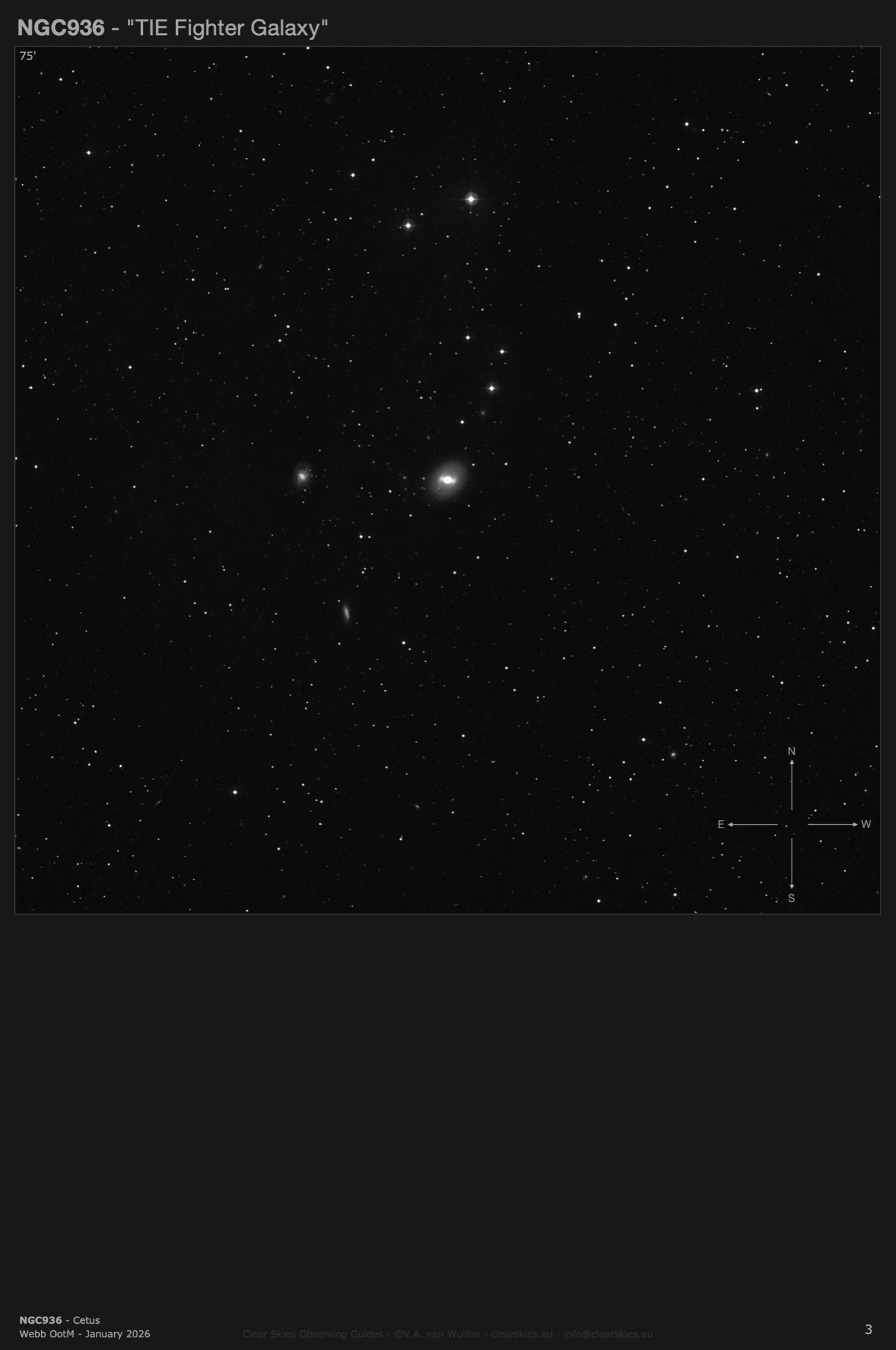 Galaxy NGC936 - the "TIE Fighter Galaxy" in Cetus Galaxy NGC936 - the "TIE Fighter Galaxy" in Cetus