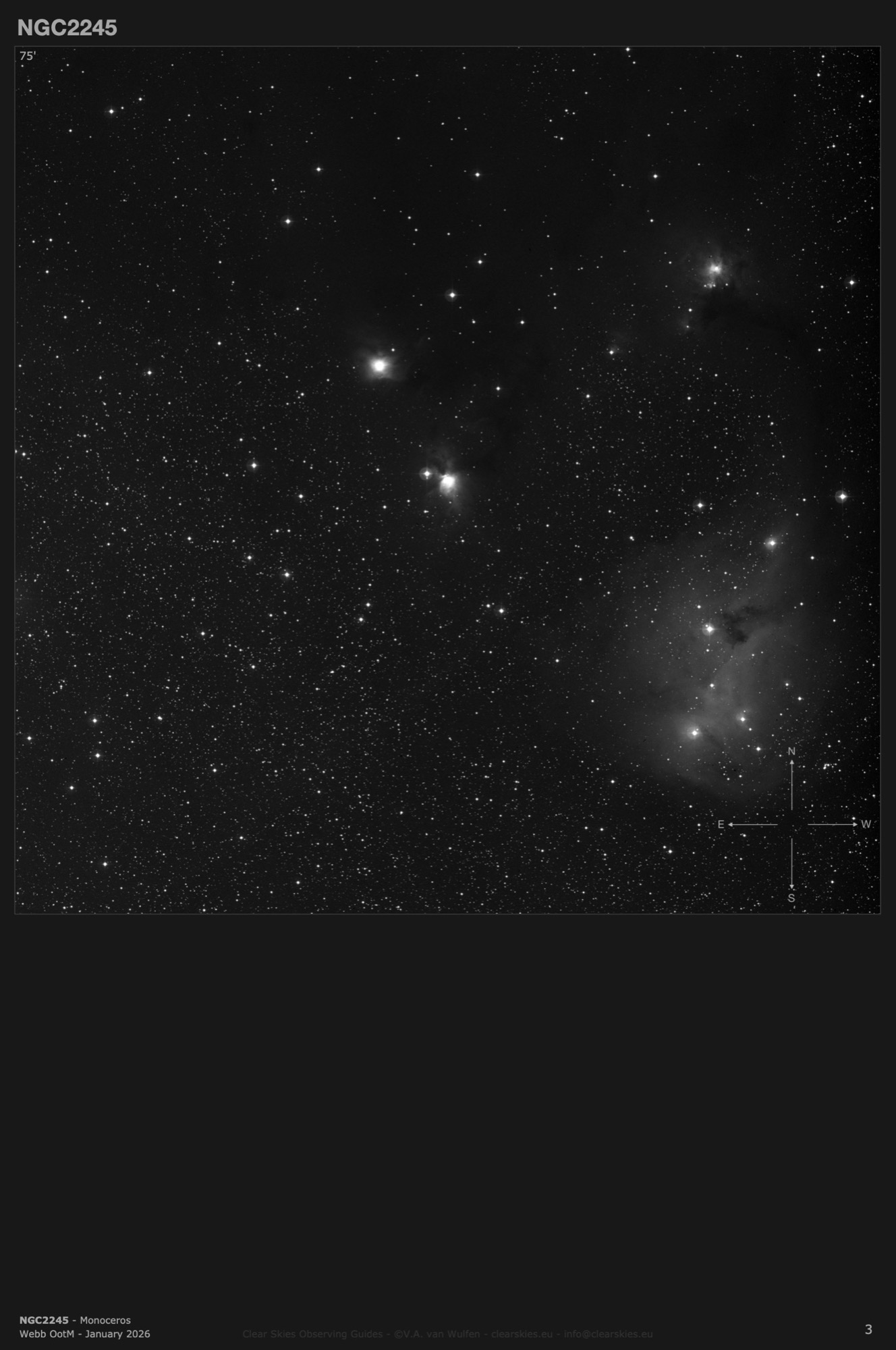 Reflection nebula NGC2245 in Monoceros Reflection nebula NGC2245 in Monoceros