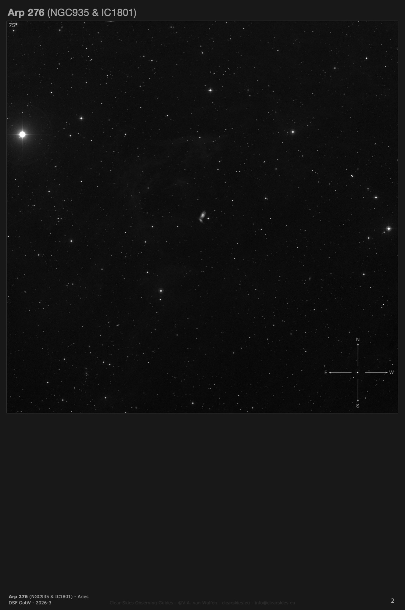 Galaxy pair Arp 276 (NGC935 & IC1801) in Aries Galaxy pair Arp 276 (NGC935 & IC1801) in Aries