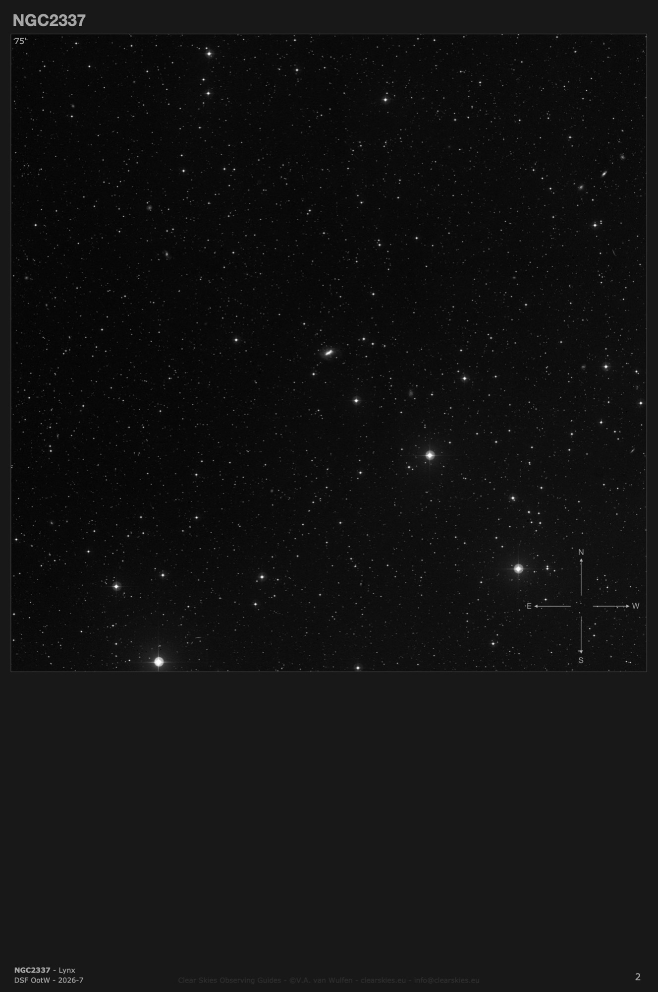 Galaxy NGC2337 in Lynx Galaxy NGC2337 in Lynx