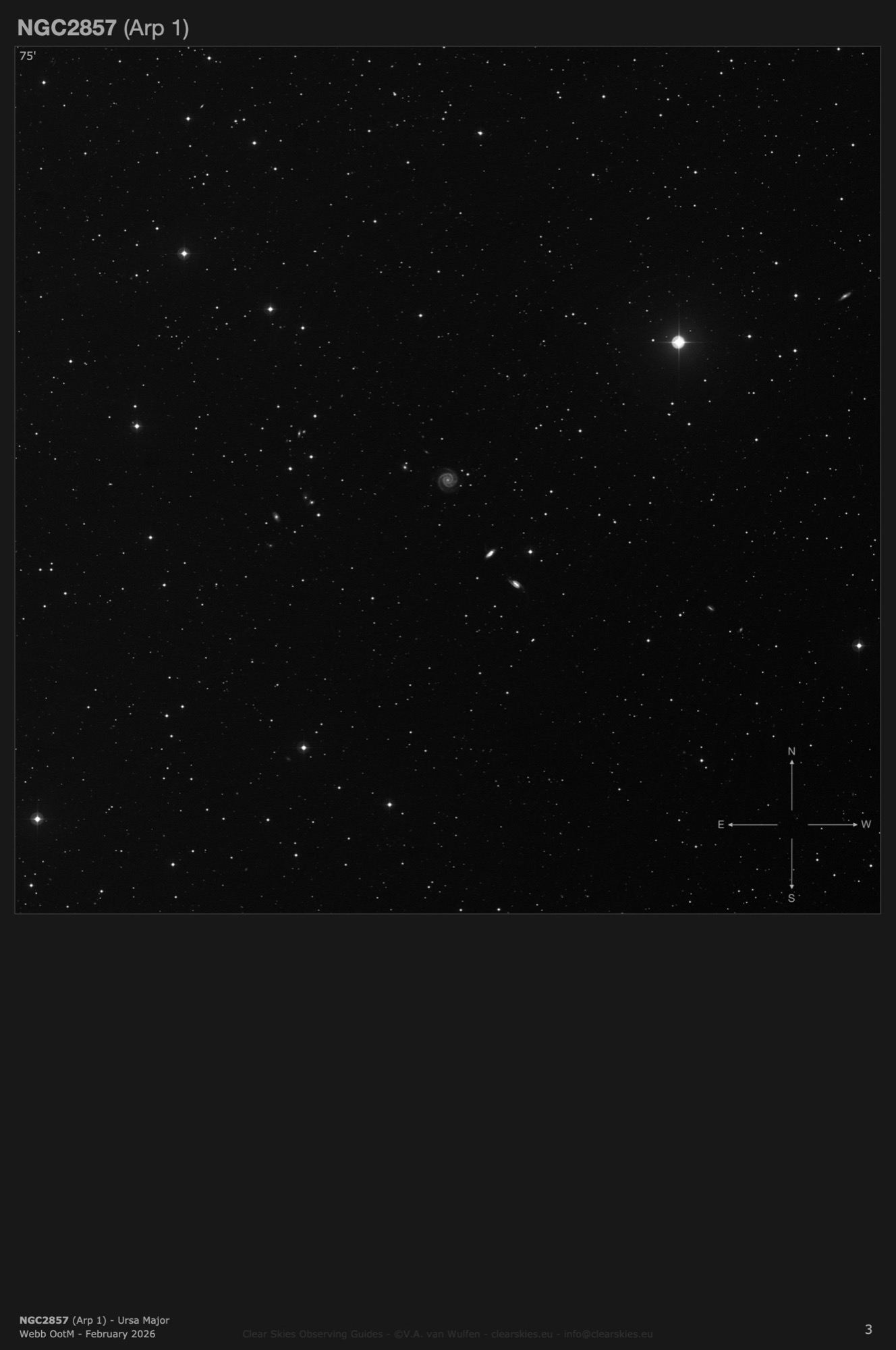 Galaxy NGC2857 (Arp 1) in Ursa Major
