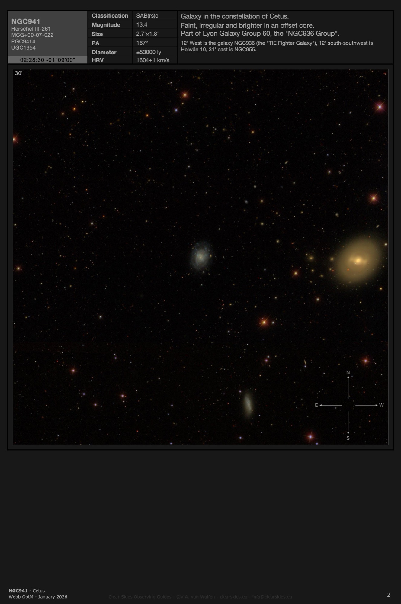 Galaxy NGC941 in Cetus Galaxy NGC941 in Cetus