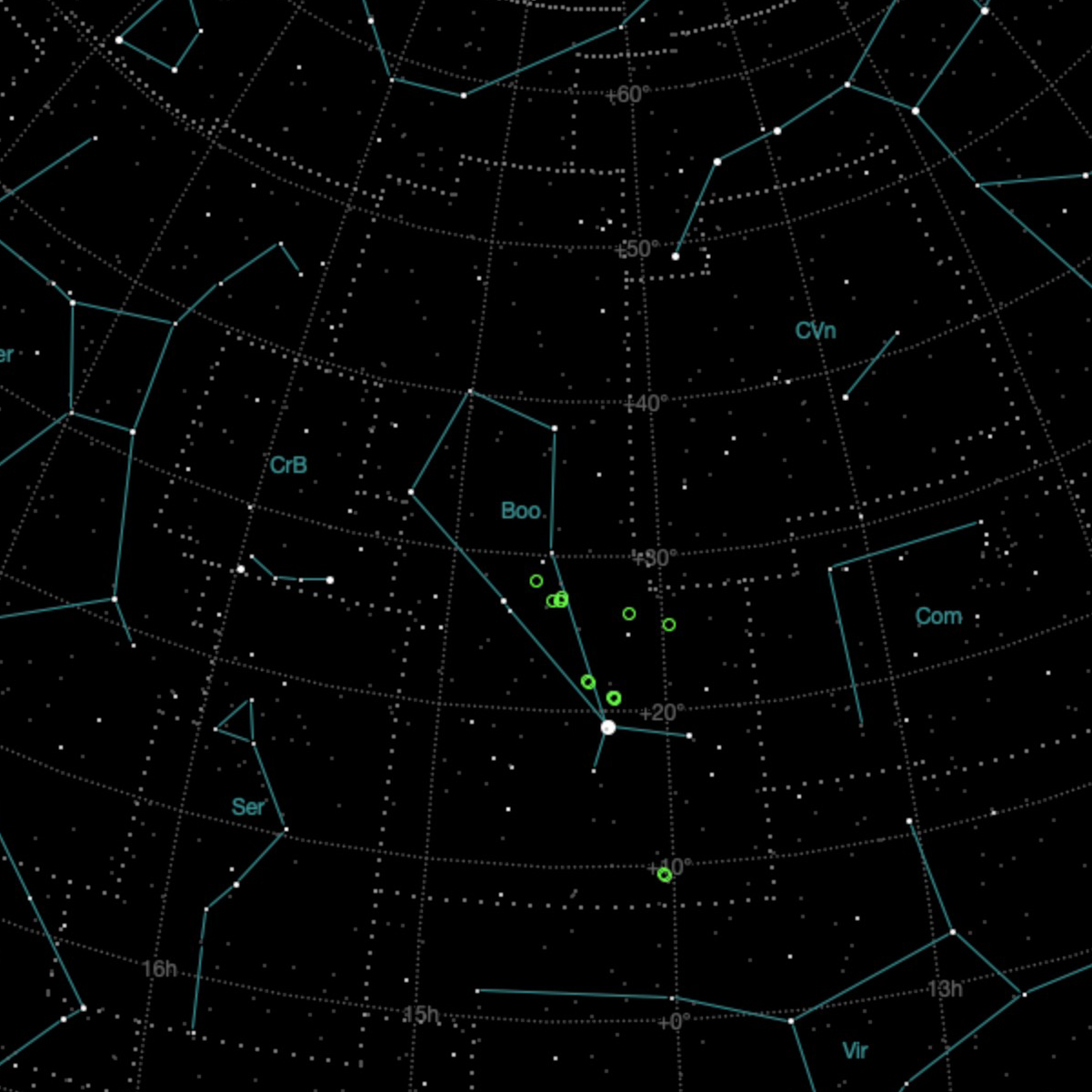 Galaxies in Boötes, observed in the early morning of 18 March 2026 Galaxies in Boötes, observed in the early morning of 18 March 2026
