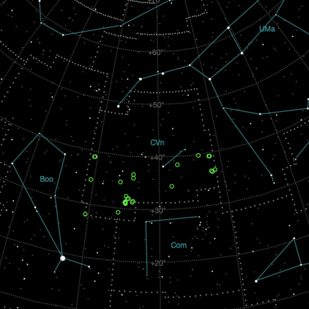 Galaxies in Canes Venatici, observed in the early morning of 18 March 2026 Galaxies in Canes Venatici, observed in the early morning of 18 March 2026
