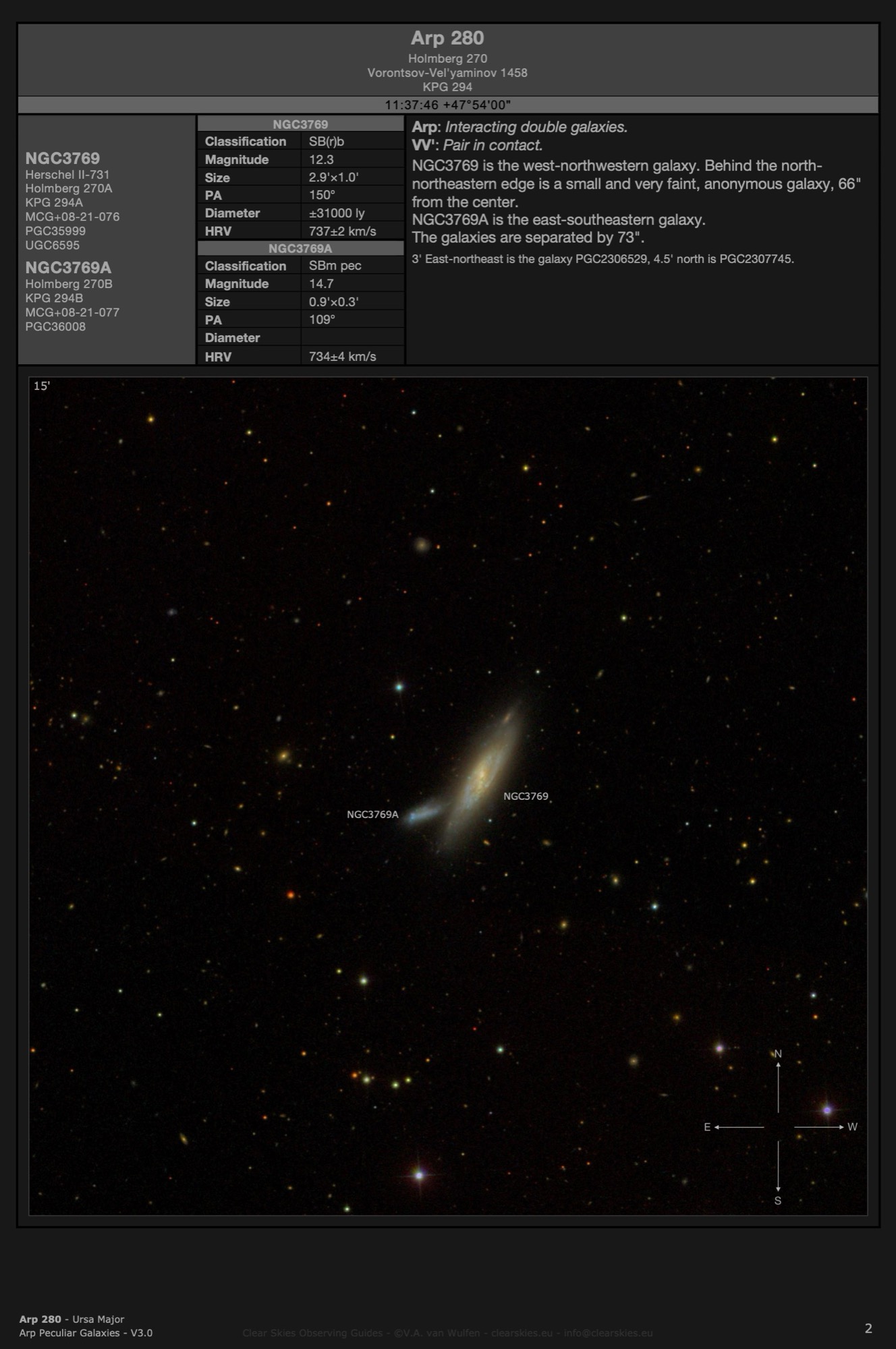 Galaxy pair NGC3769 & NGC3769A (Arp 280) in Ursa Major Galaxy pair NGC3769 & NGC3769A (Arp 280) in Ursa Major
