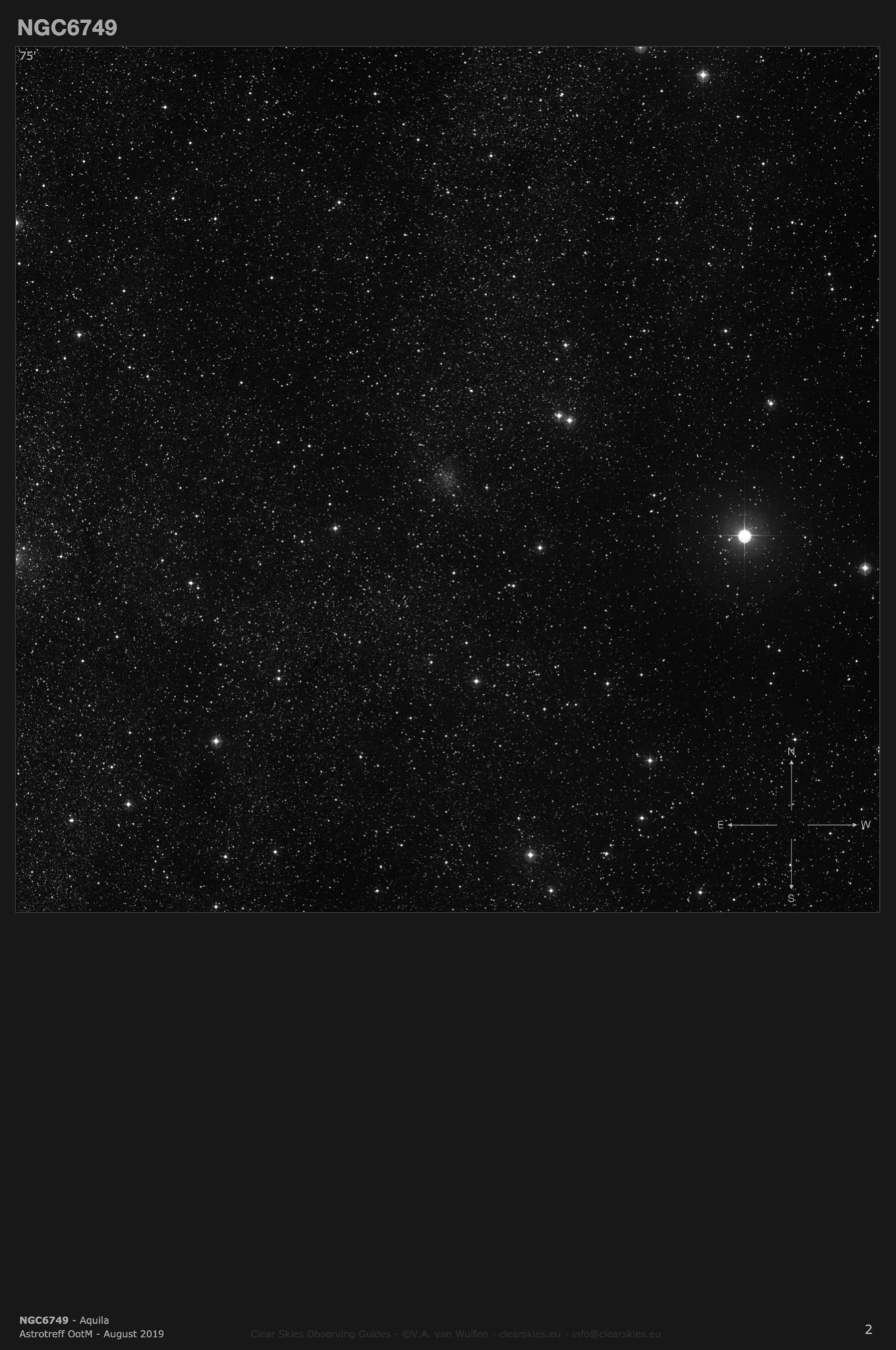 Globular cluster NGC6749 in Aquila Globular cluster NGC6749 in Aquila