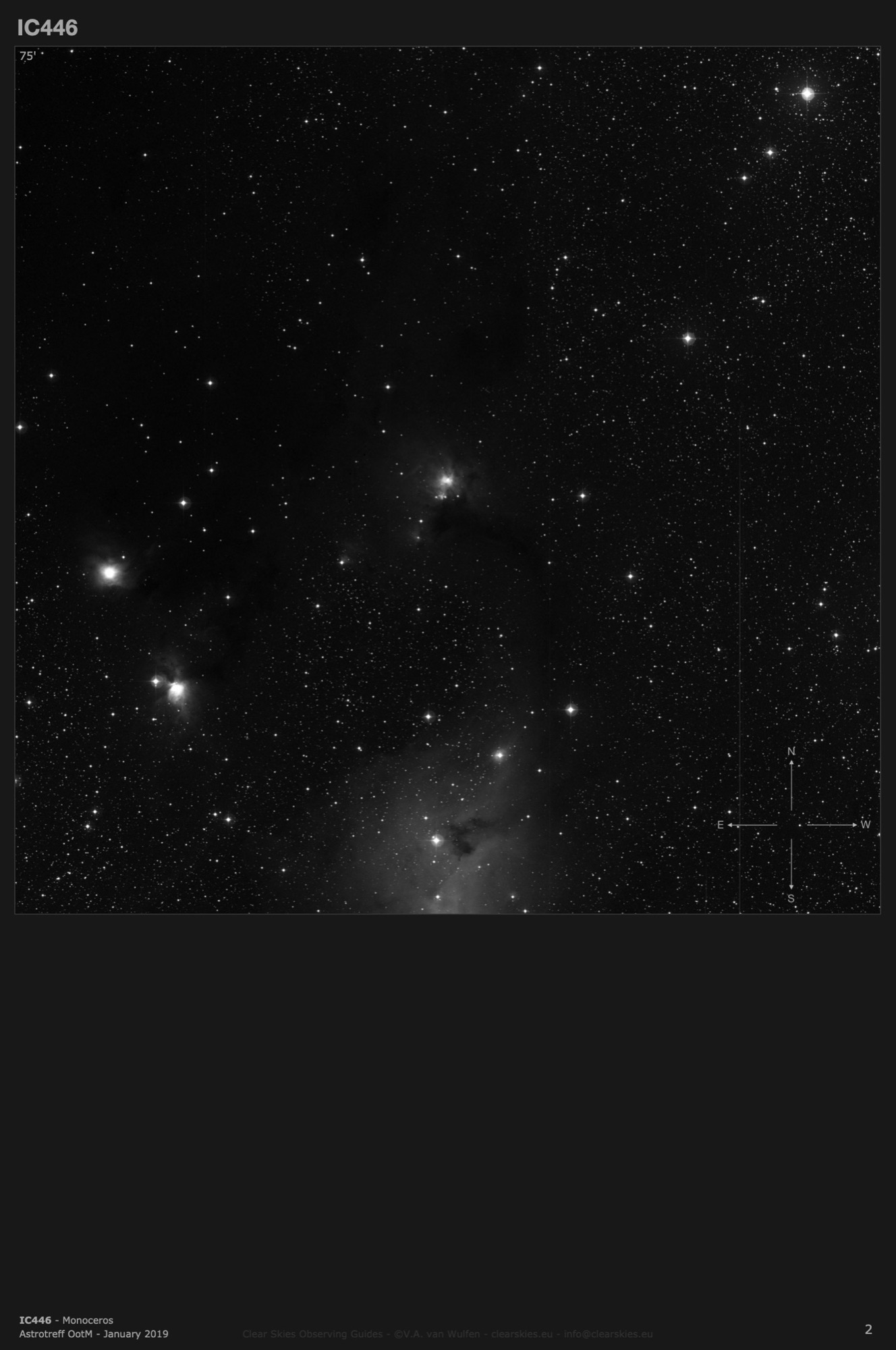 Reflection nebula IC446 in Monoceros Reflection nebula IC446 in Monoceros