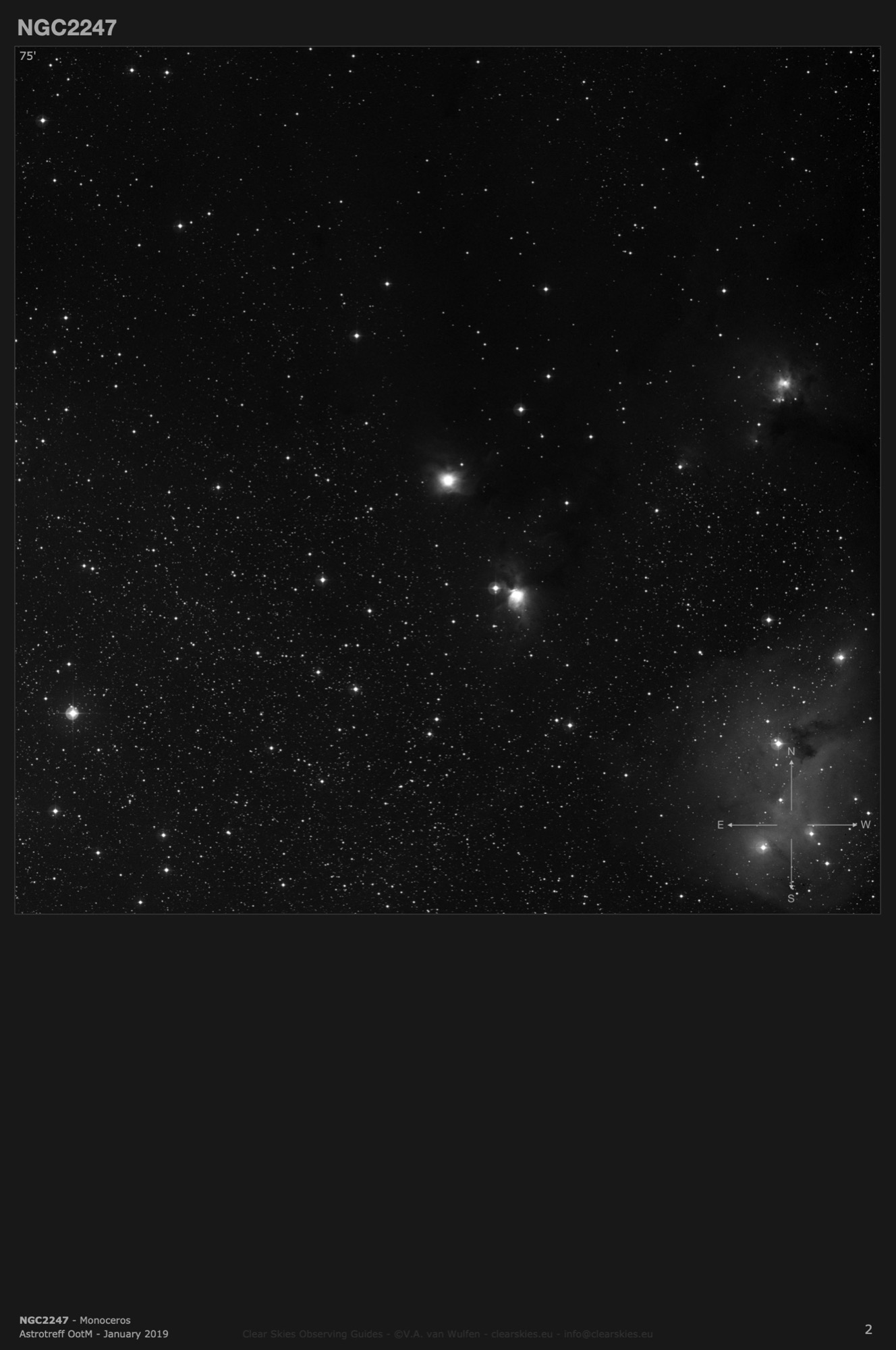 Reflection nebula NGC2247 in Monoceros Reflection nebula NGC2247 in Monoceros