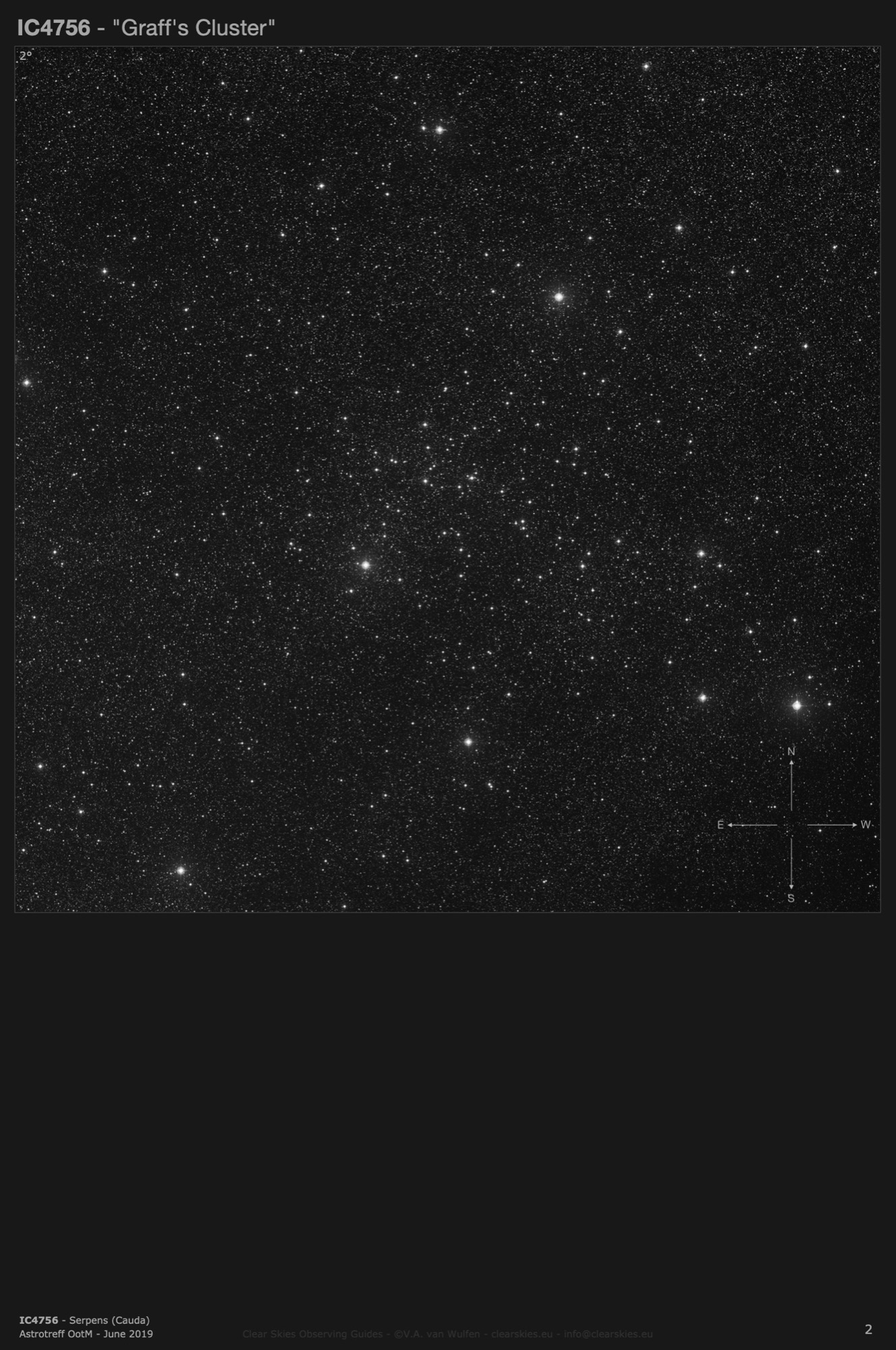 Open cluster IC4756 - "Graff's Cluster" in Serpens (Cauda) Open cluster IC4756 - "Graff's Cluster" in Serpens (Cauda)