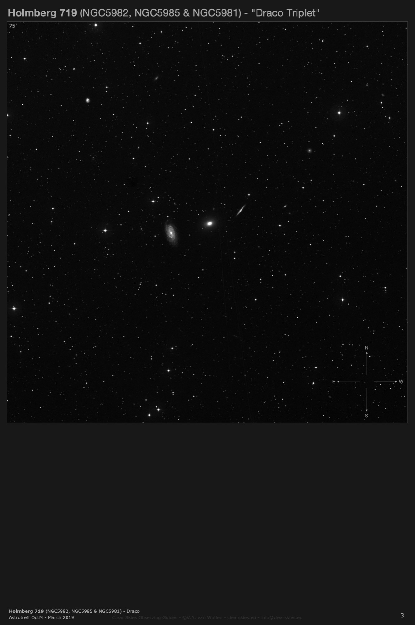 Galaxy group Holmberg 719 (NGC5982, NGC5985 & NGC5981) - the "Draco Triplet" in Draco Galaxy group Holmberg 719 (NGC5982, NGC5985 & NGC5981) - the "Draco Triplet" in Draco