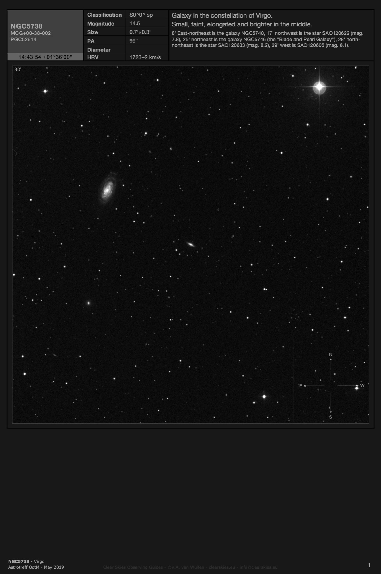 Galaxy NGC5738 in Virgo Galaxy NGC5738 in Virgo