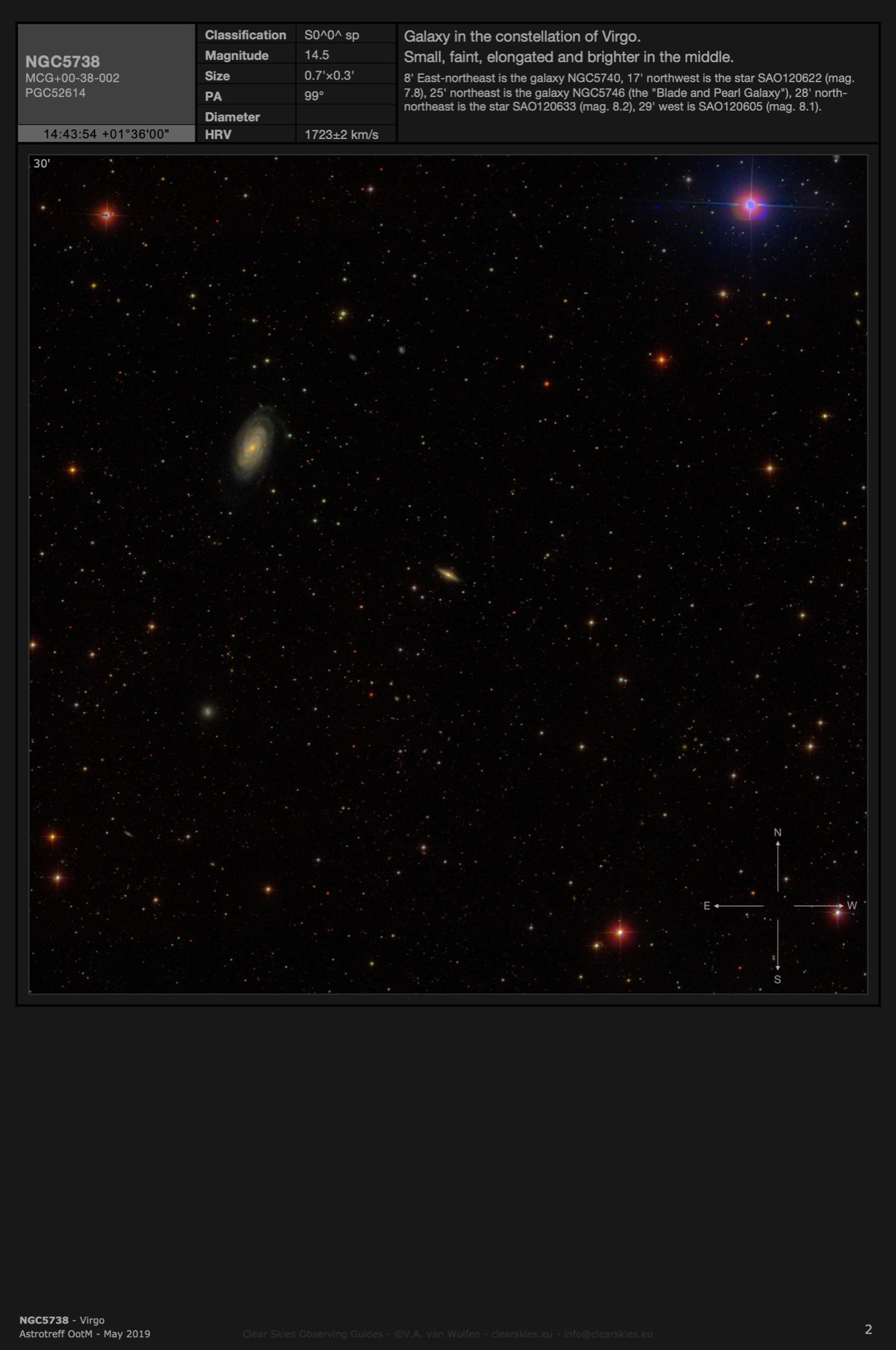 Galaxy NGC5738 in Virgo Galaxy NGC5738 in Virgo