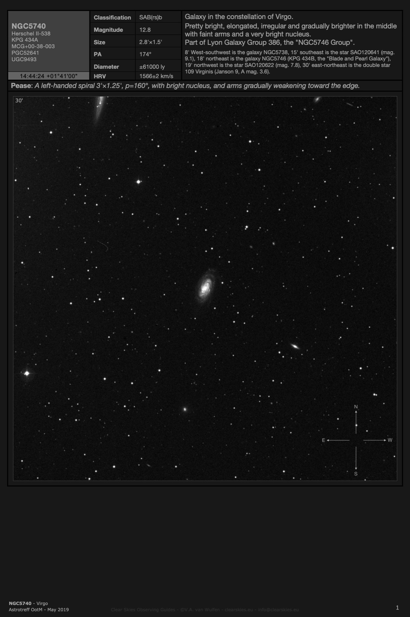 Galaxy NGC5740 in Virgo Galaxy NGC5740 in Virgo