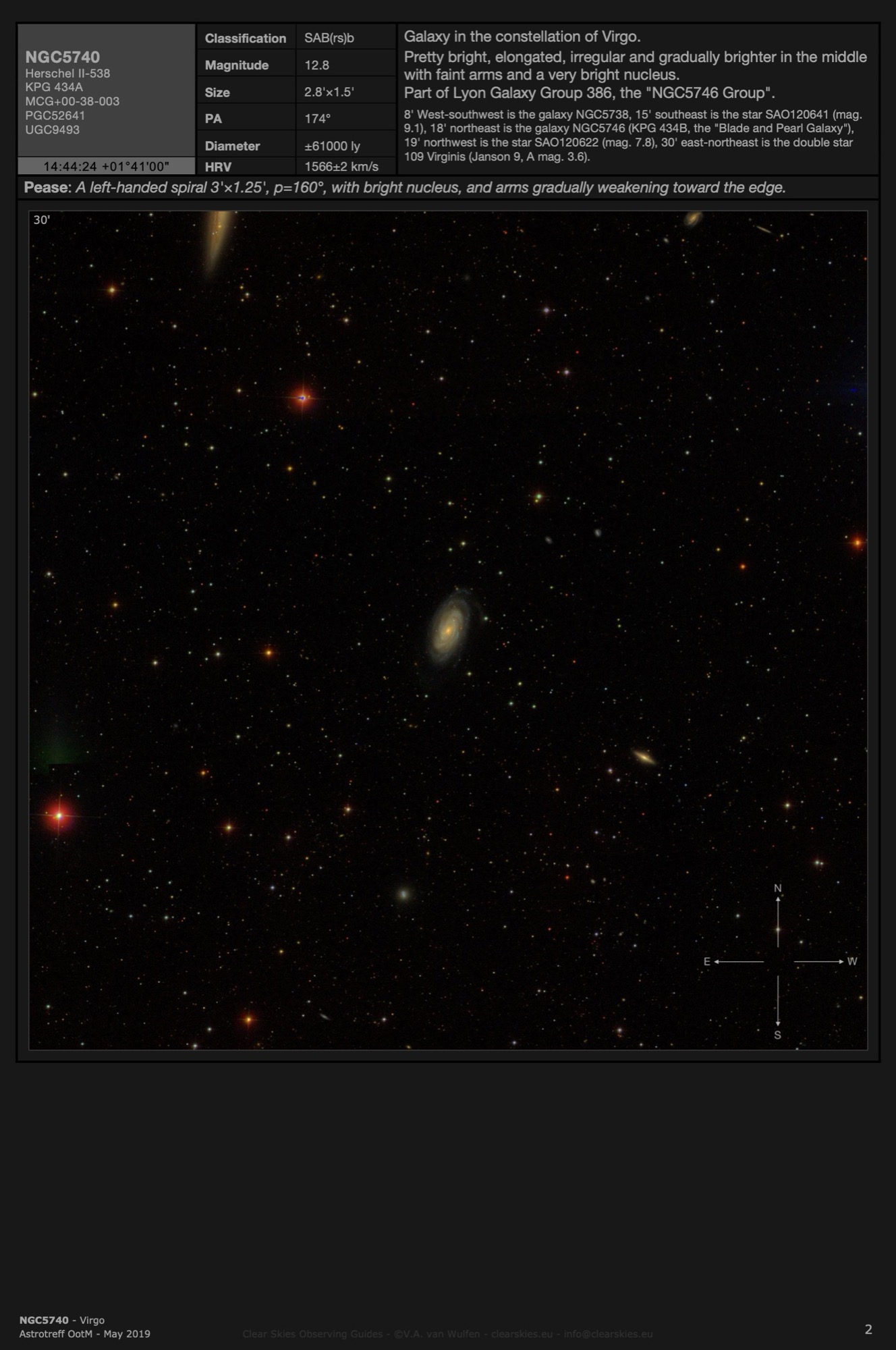 Galaxy NGC5740 in Virgo Galaxy NGC5740 in Virgo
