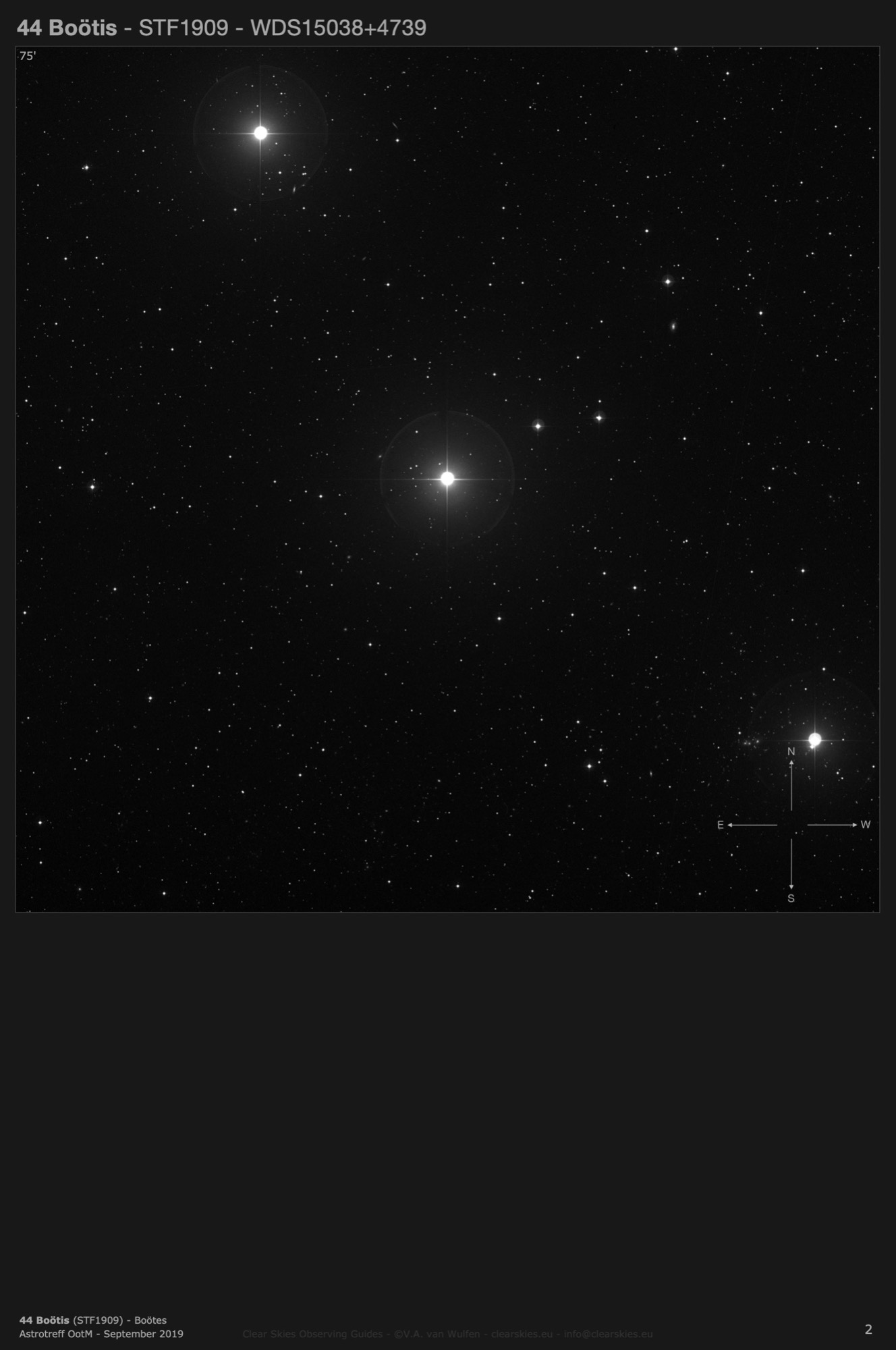 Double star 44 BoΓΆtis (STF1909 - WDS15038+4739) in BoΓΆtes Double star 44 BoΓΆtis (STF1909 - WDS15038+4739) in BoΓΆtes