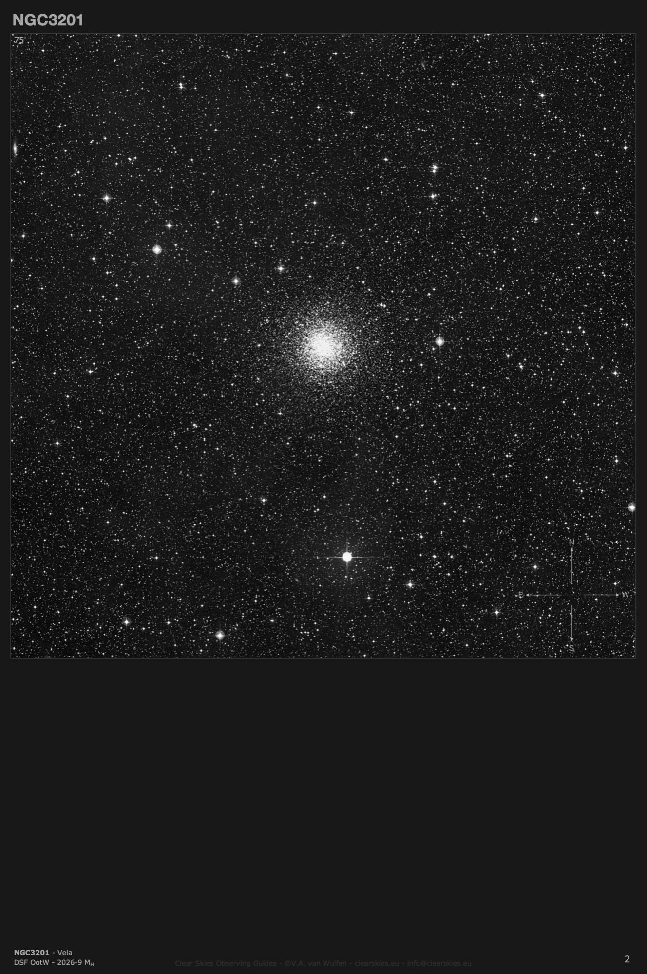 Globular cluster NGC3201 in Vela Globular cluster NGC3201 in Vela