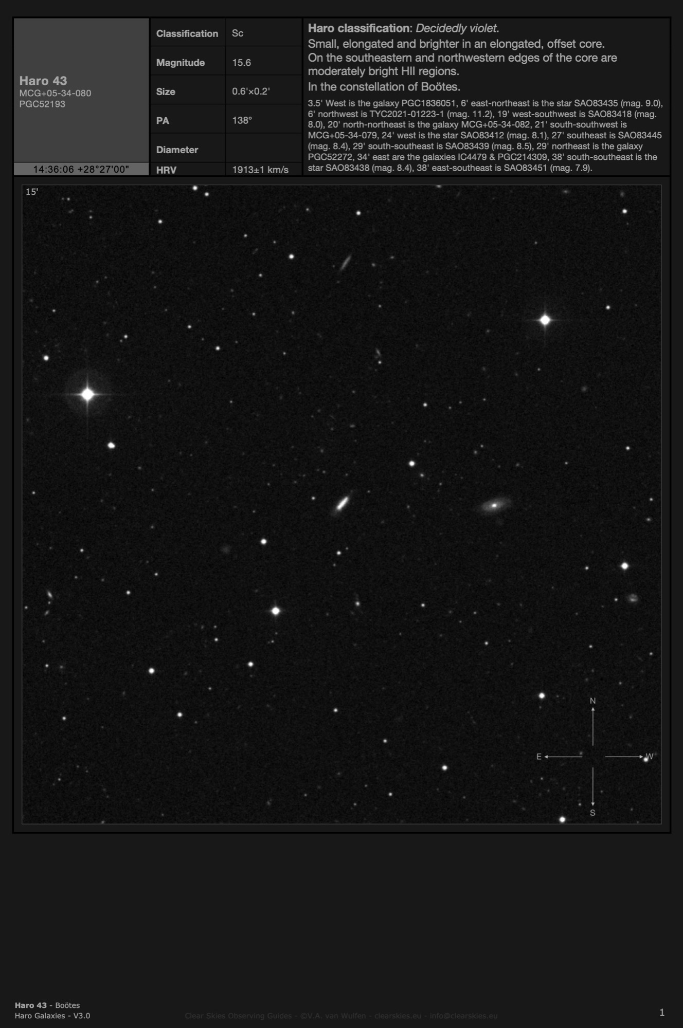 Galaxy Haro 43 (MCG+05-34-080 / PGC52193) Galaxy Haro 43 (MCG+05-34-080 / PGC52193)