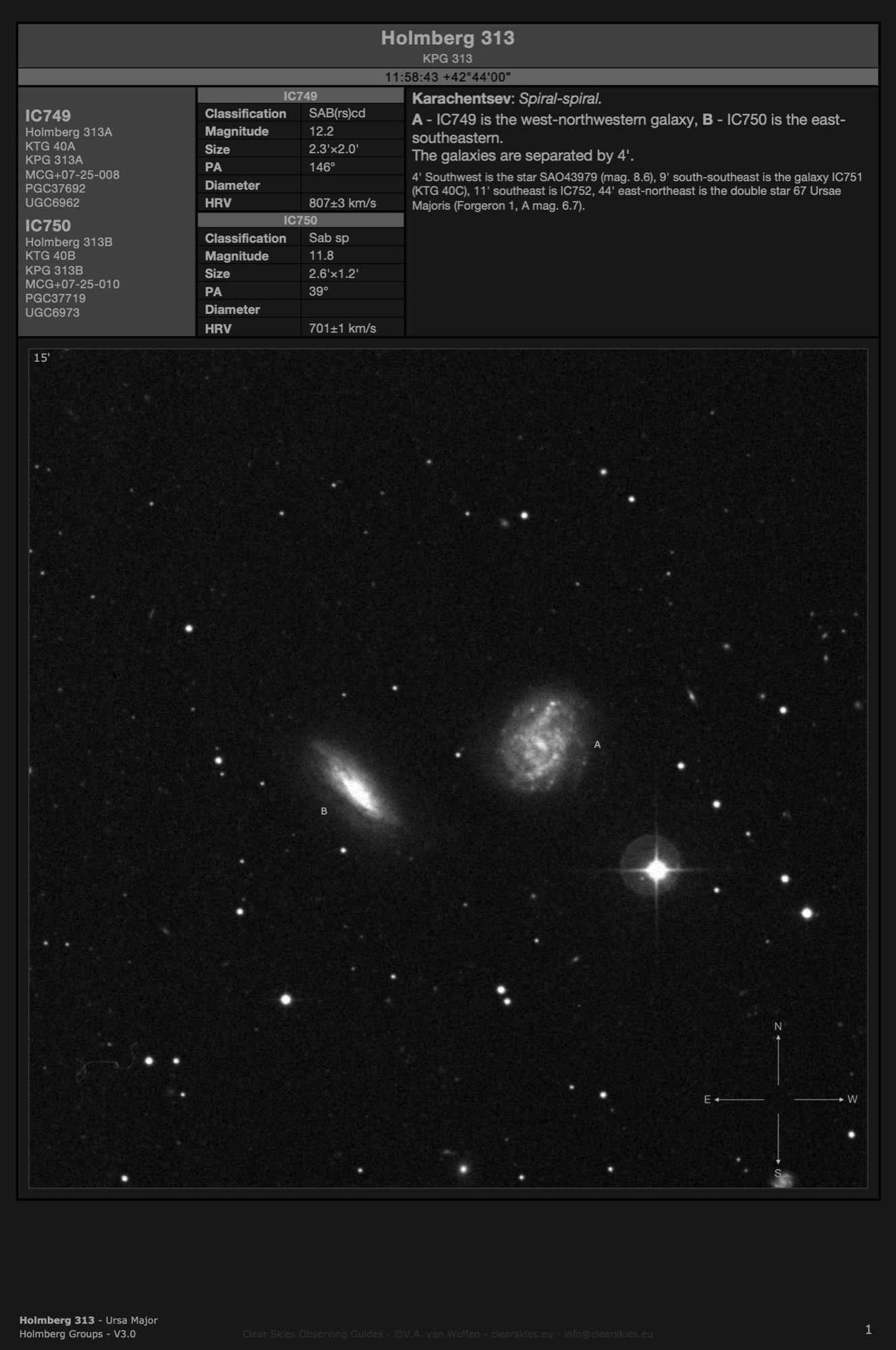 Galaxy pair IC749 & IC750 (Holmberg 313) Galaxy pair IC749 & IC750 (Holmberg 313)