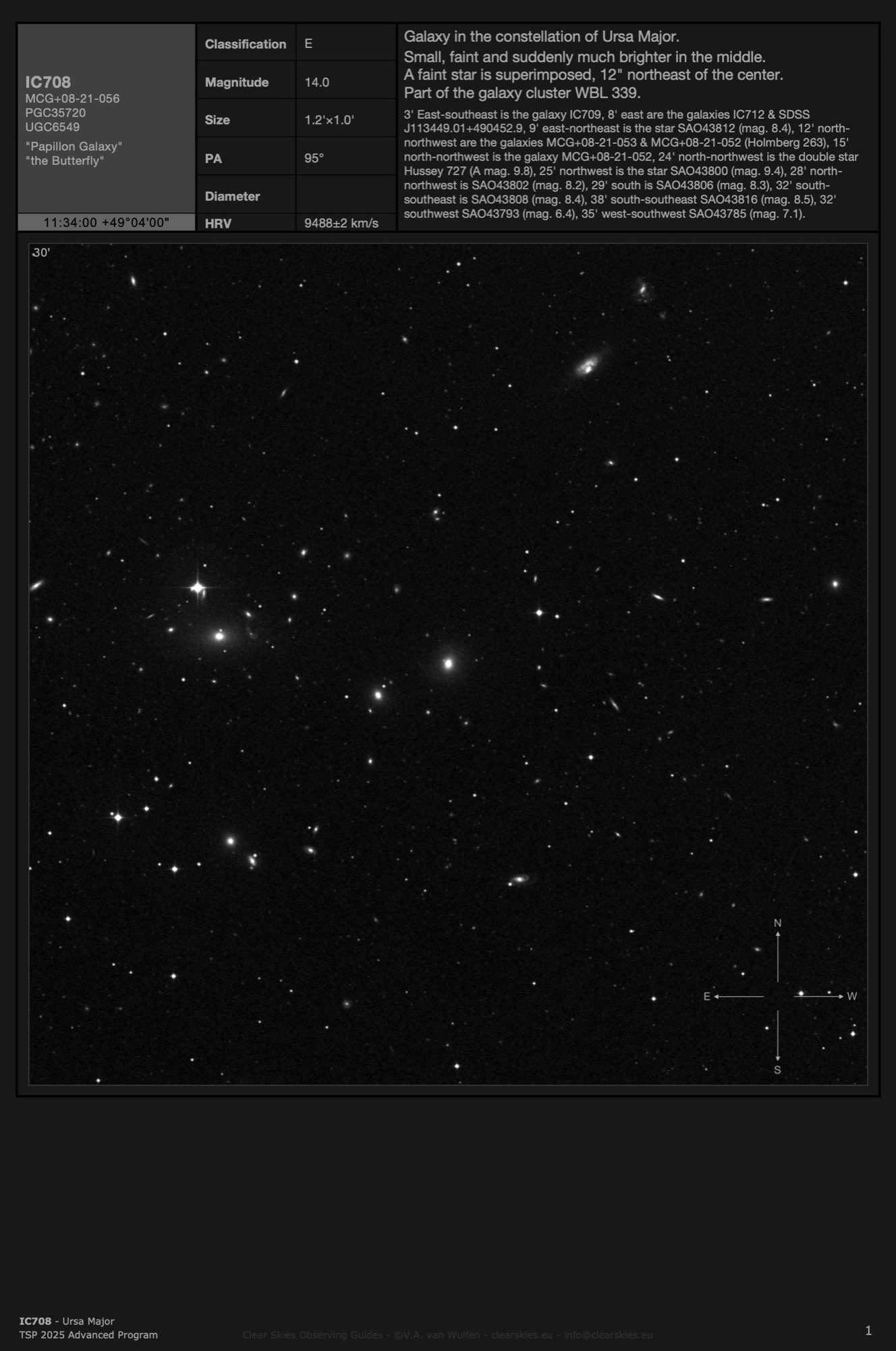 Galaxy IC708 - the "Papillon Galaxy" in Ursa Major Galaxy IC708 - the "Papillon Galaxy" in Ursa Major