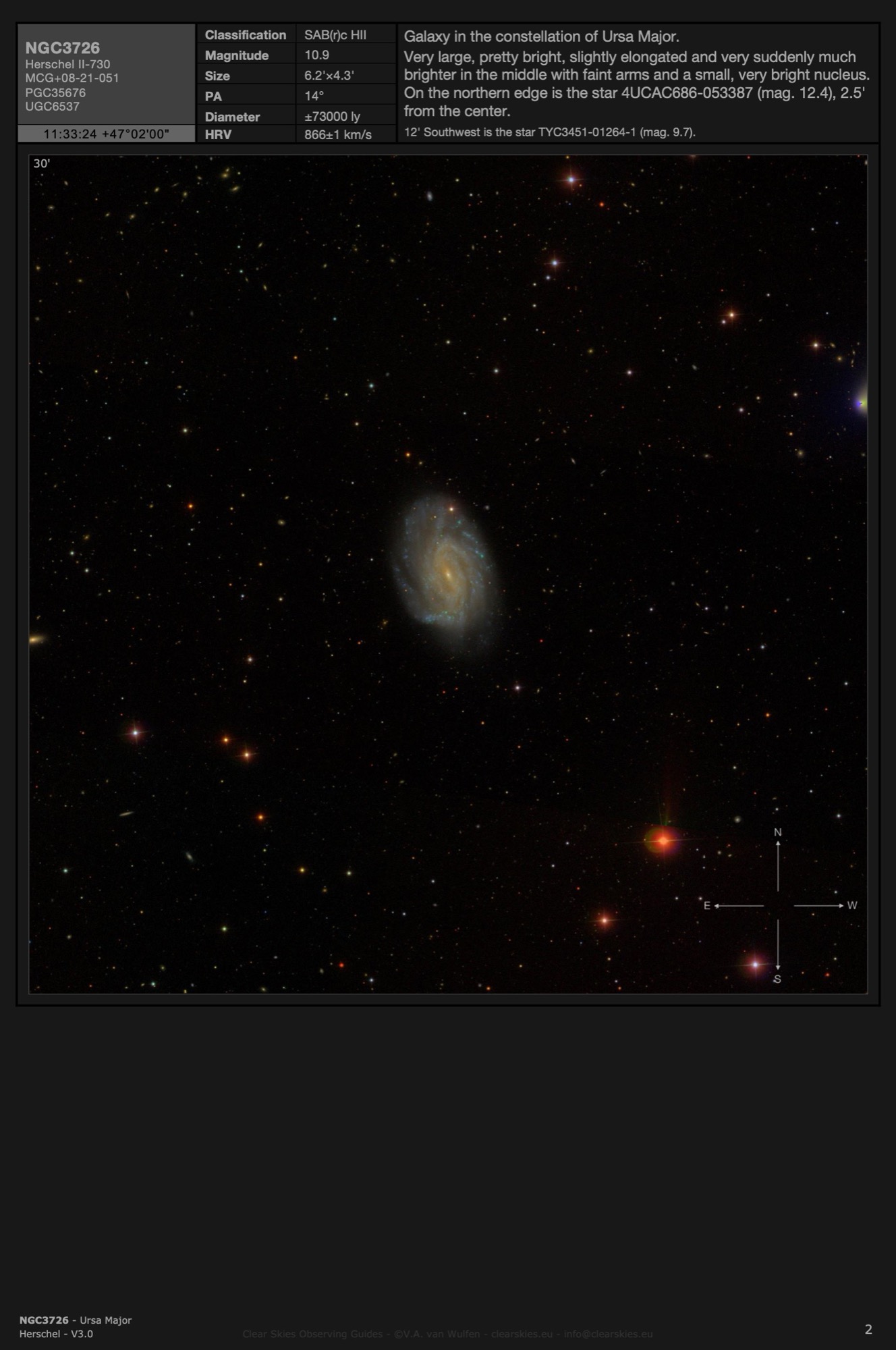 Galaxy NGC3726 in Ursa Major Galaxy NGC3726 in Ursa Major