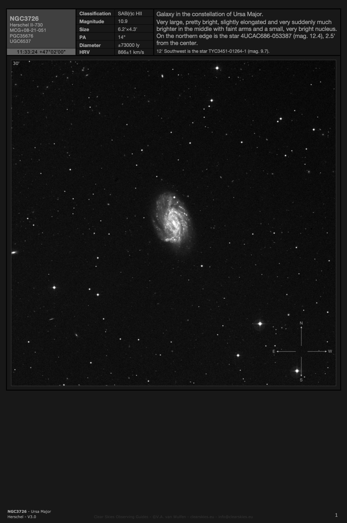 Galaxy NGC3726 in Ursa Major Galaxy NGC3726 in Ursa Major