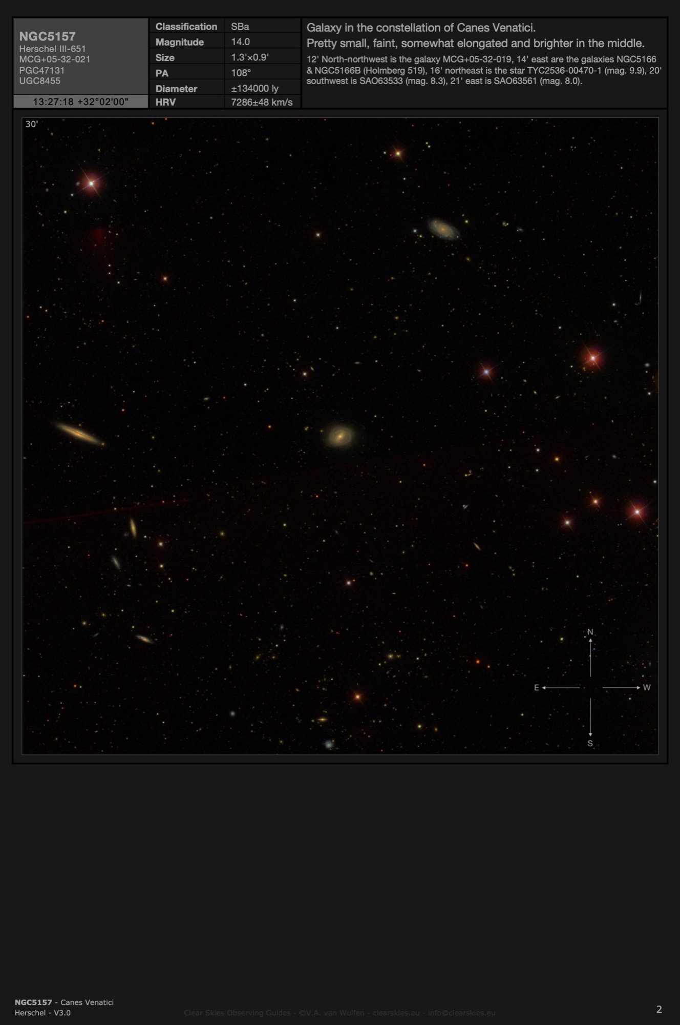 Galaxy NGC5157 in Canes Venatici Galaxy NGC5157 in Canes Venatici