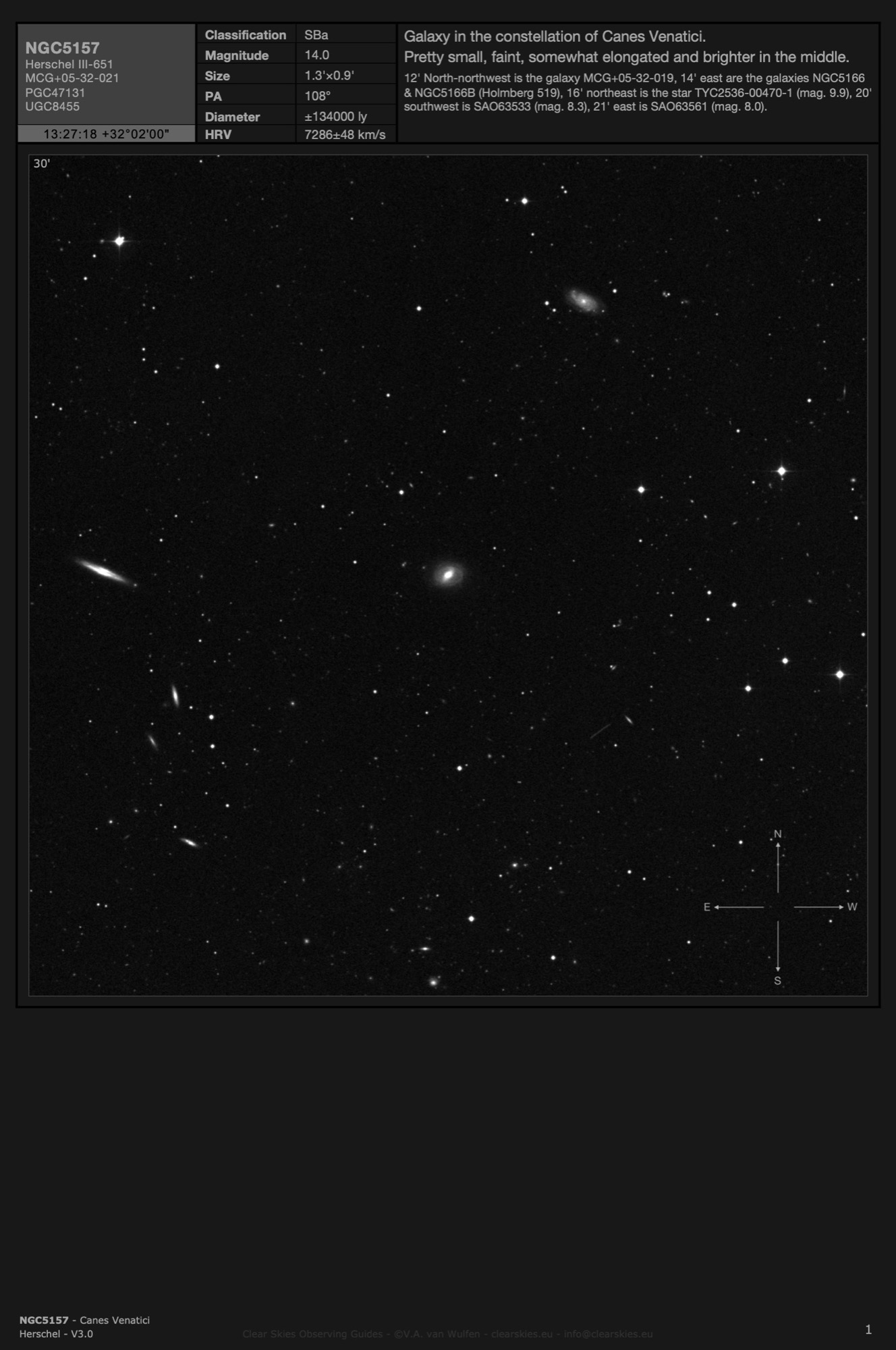 Galaxy NGC5157 in Canes Venatici Galaxy NGC5157 in Canes Venatici