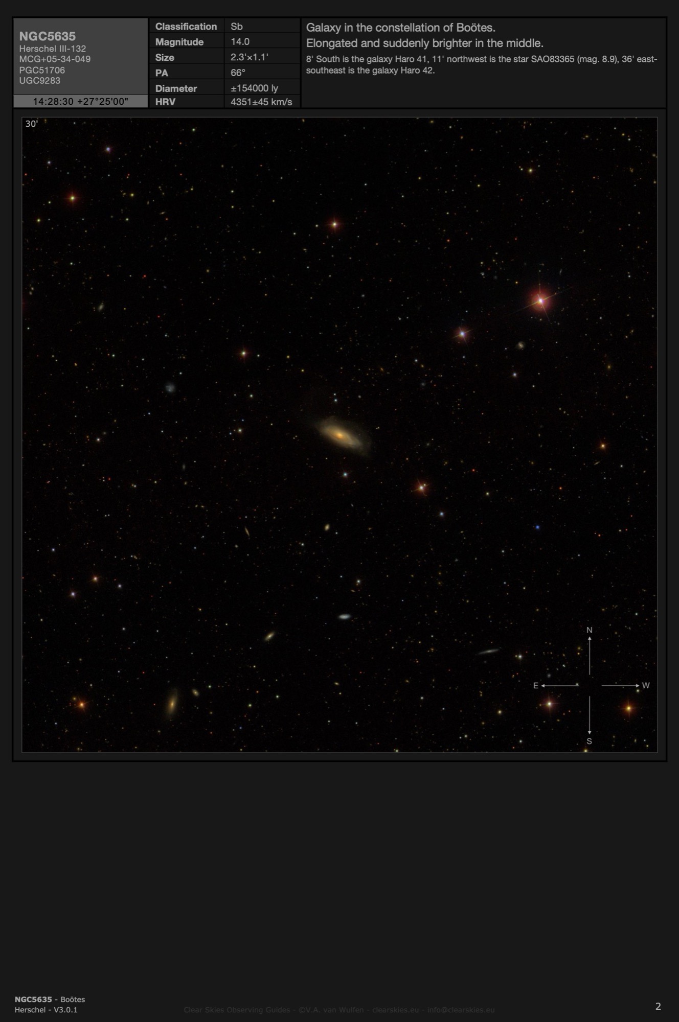 Galaxy NGC5635 in Boötes Galaxy NGC5635 in Boötes