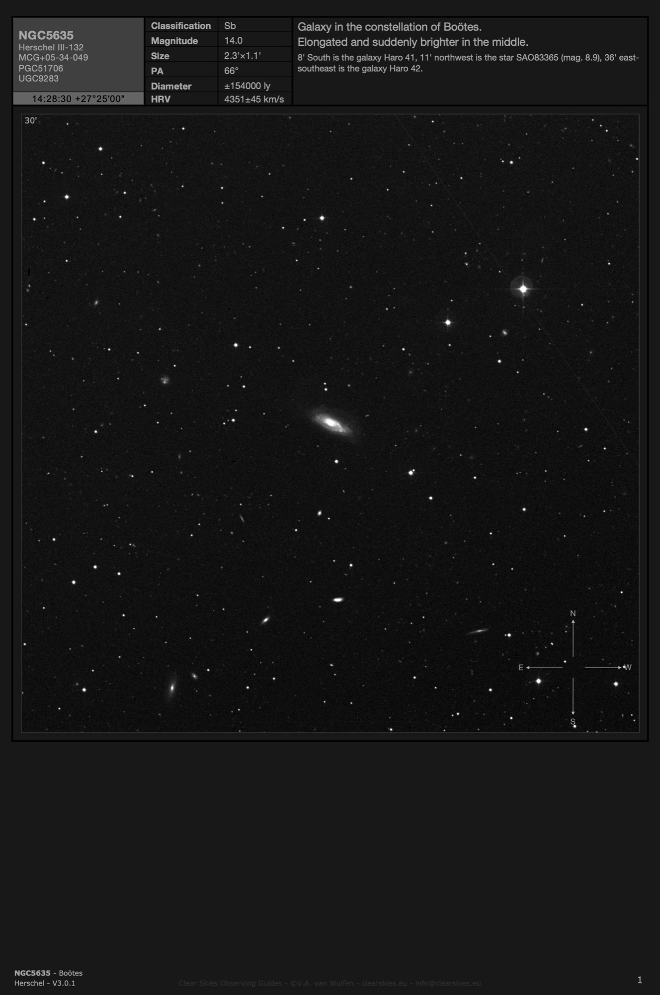 Galaxy NGC5635 in Boötes Galaxy NGC5635 in Boötes
