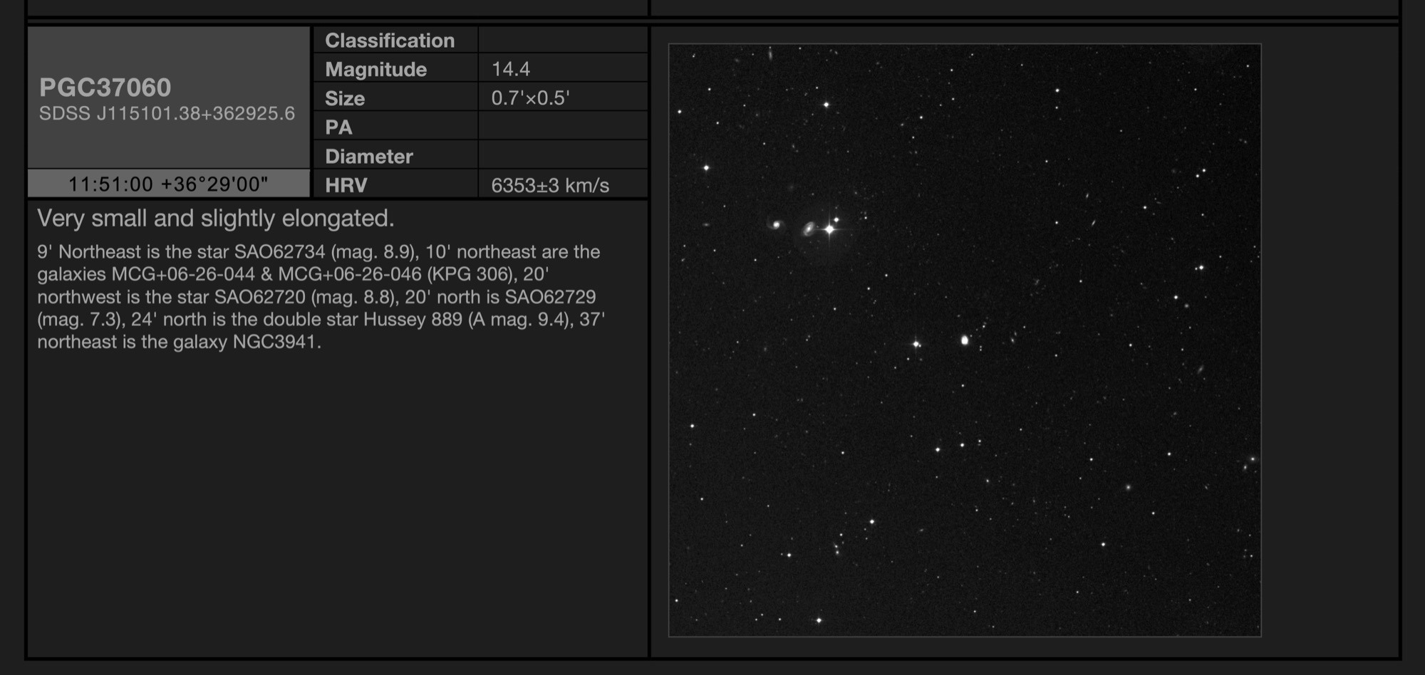 Galaxy PGC37060 in Ursa Major Galaxy PGC37060 in Ursa Major