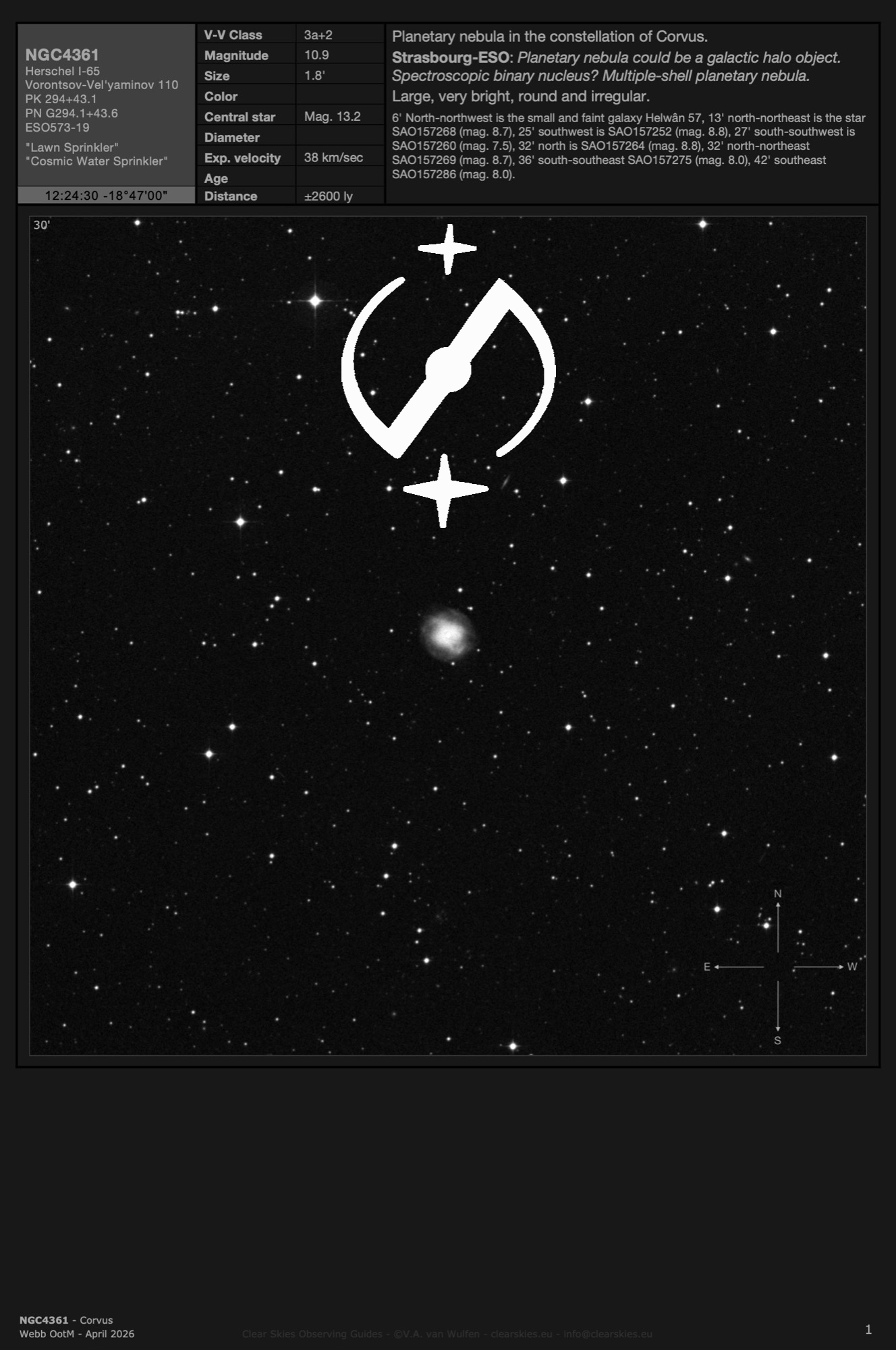 the current Webb Deep-Sky Society's Objects of the Month The current Webb Deep-Sky Society's Objects of the Month