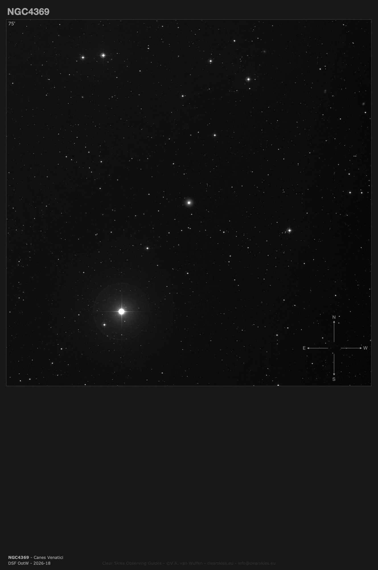 Galaxy NGC4369 in Canes Venatici