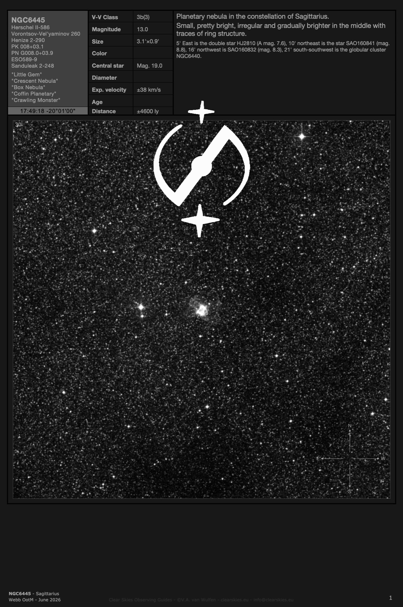 the current Webb Deep-Sky Society's Objects of the Month The current Webb Deep-Sky Society's Objects of the Month