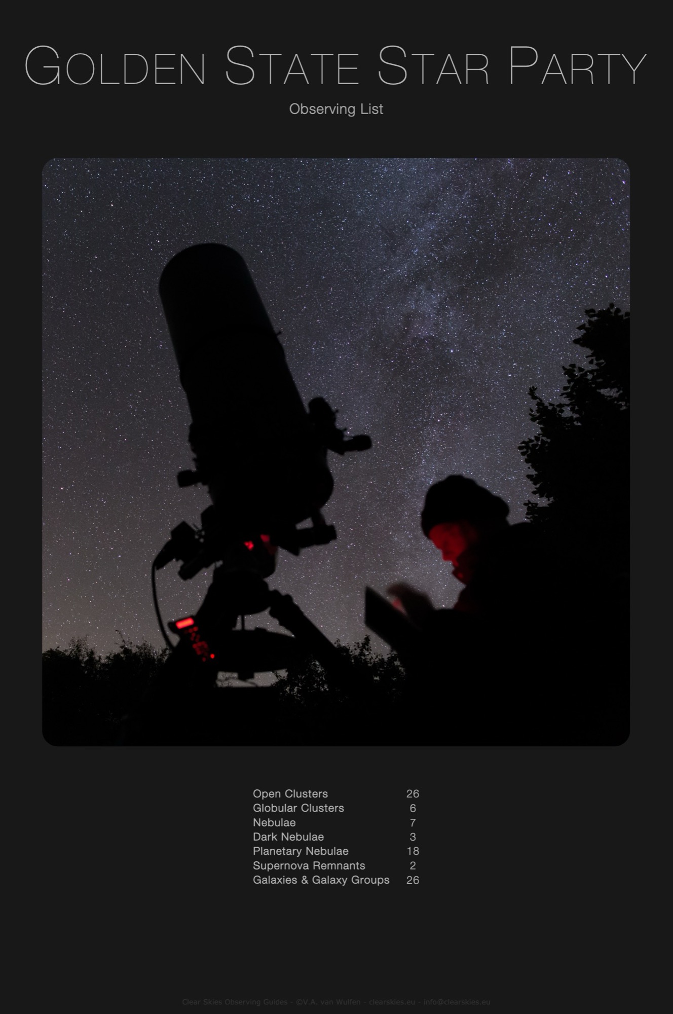 CSOG Star Party Observing Programs CSOG Star Party Observing Programs