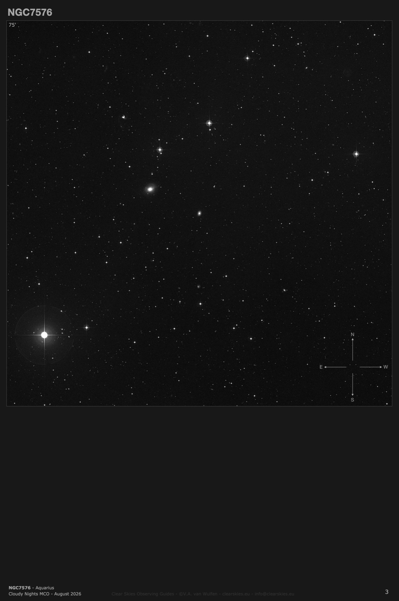Galaxy NGC7576 in Aquarius Galaxy NGC7576 in Aquarius