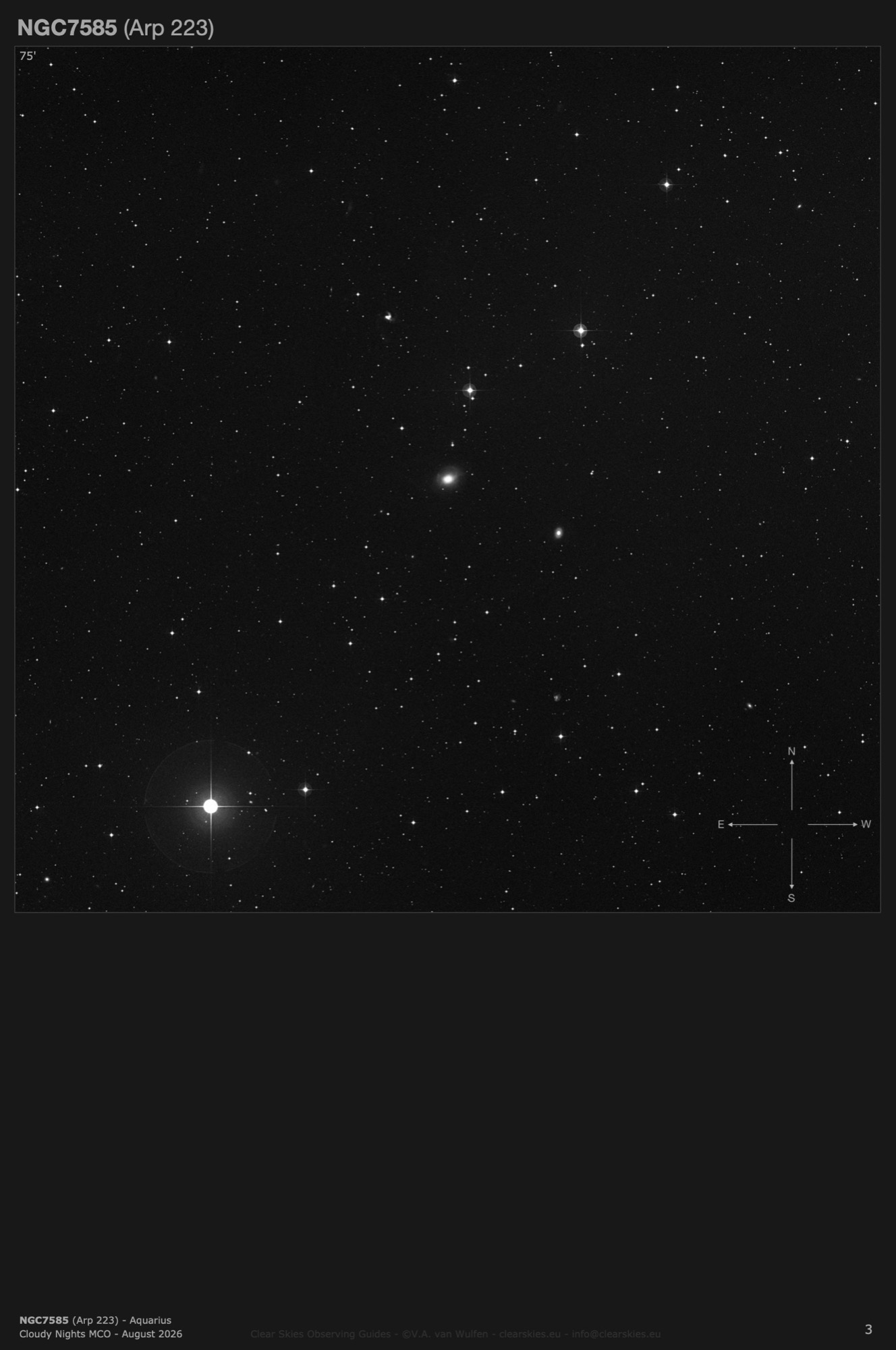 Galaxy NGC7585 (Arp 223) in Aquarius Galaxy NGC7585 (Arp 223) in Aquarius