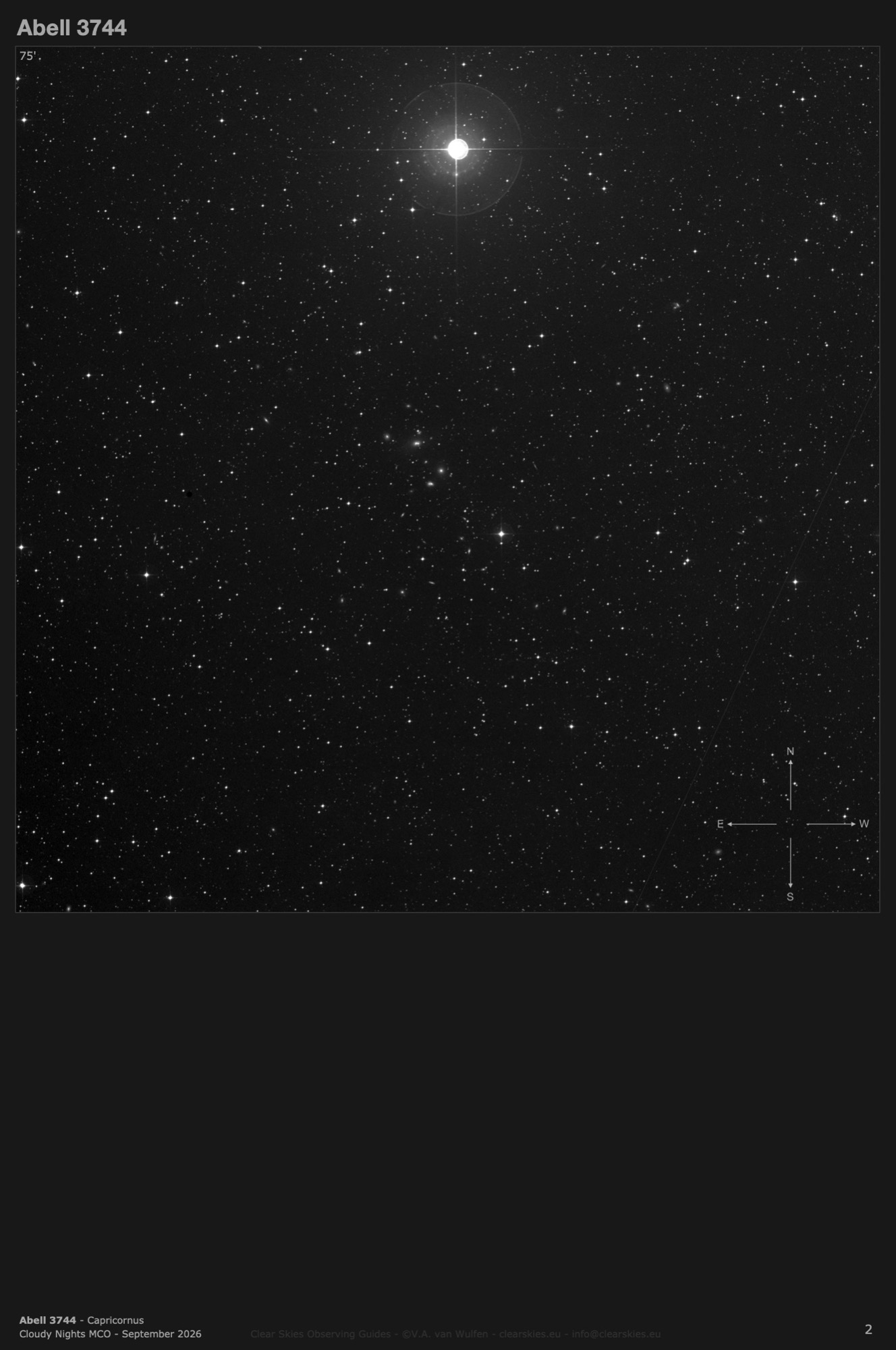 Galaxy cluster Abell 3744 in Capricornus