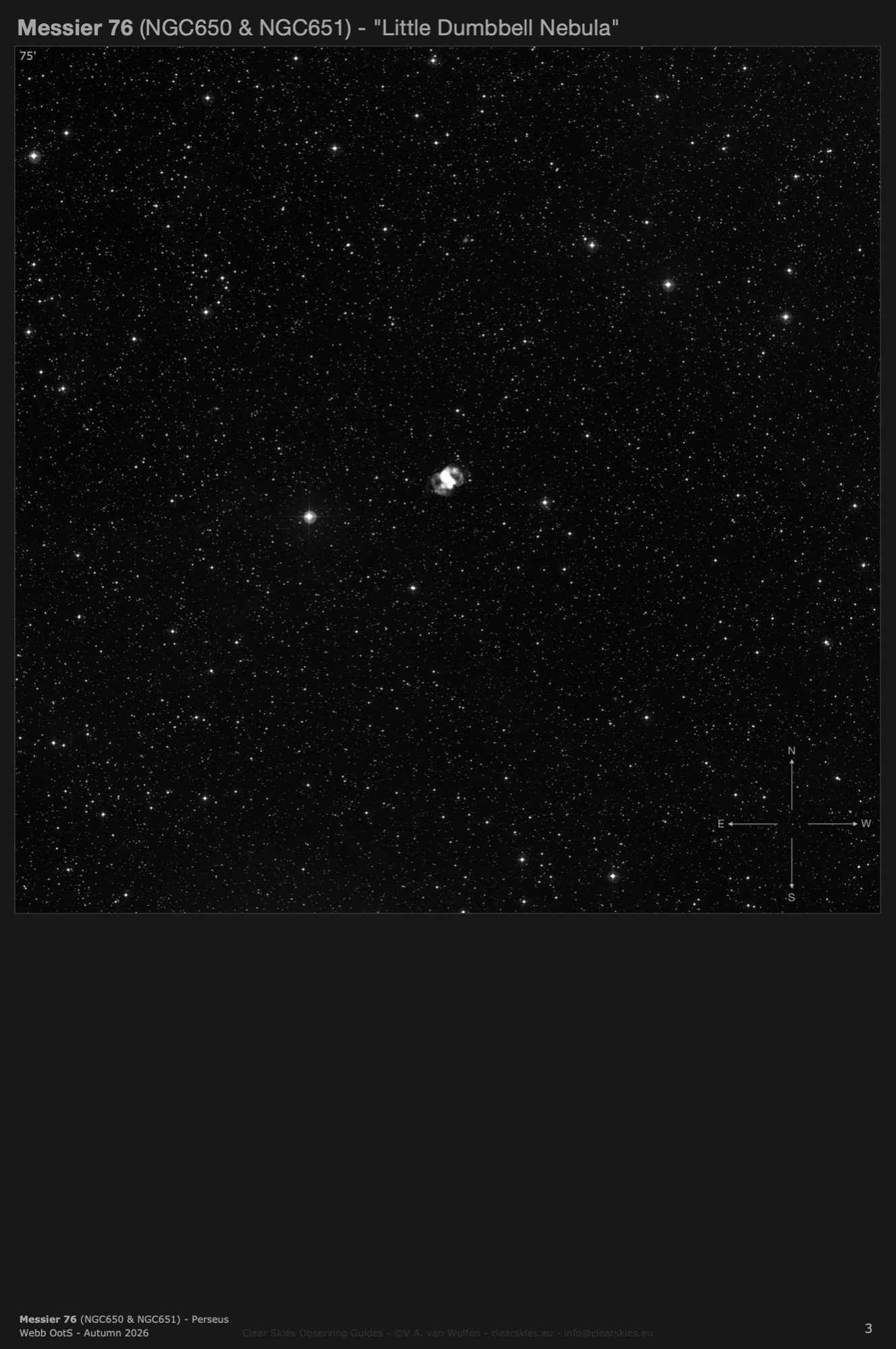 Planetary nebula Messier 76 (NGC650 & NGC651) - the "Little Dumbbell Nebula" in Perseus Planetary nebula Messier 76 (NGC650 & NGC651) - the "Little Dumbbell Nebula" in Perseus